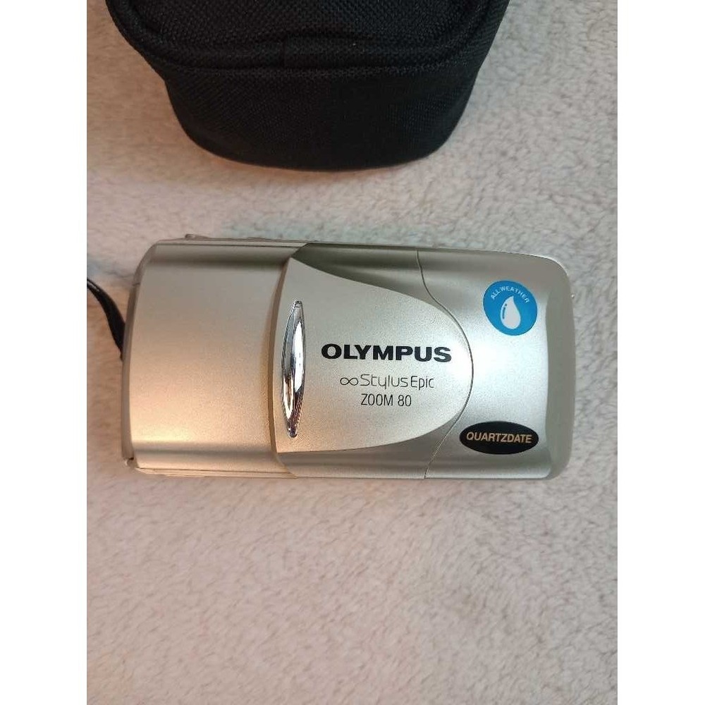 Olympus Stylus Epic Zoom 80 Quartzdate All-Weather 35mm Film Camera w/ Case